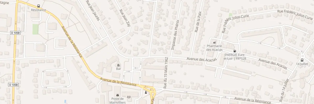 Plan du 2 Rue Emile Zola à Mainvilliers
