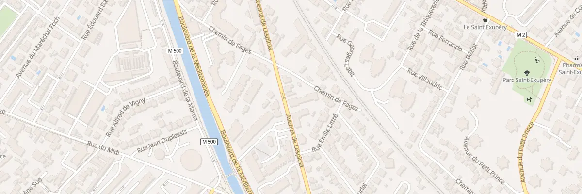 Plan du 43 Av de Lespinet à Toulouse