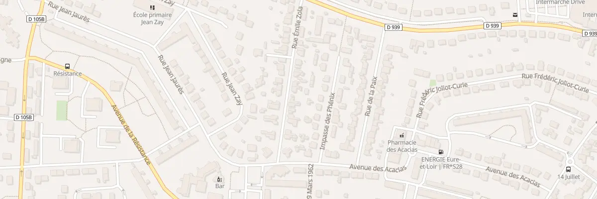 Plan du 16 Rue Emile Zola à Mainvilliers