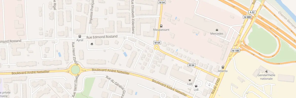 Plan du 25 Rue Edmond Rostand à Toulouse