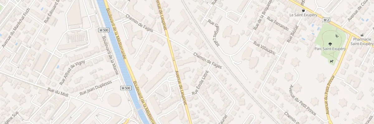 Plan du 45 Av de Lespinet à Toulouse