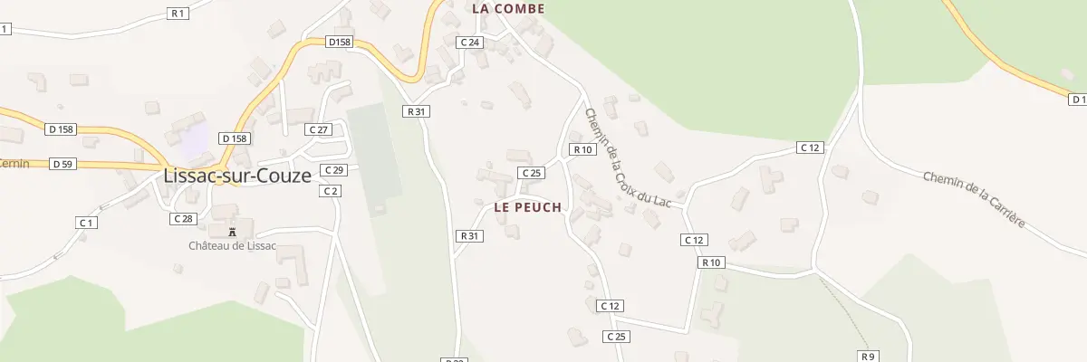 Plan du 244 Rte Du Peuch à Lissac-sur-Couze