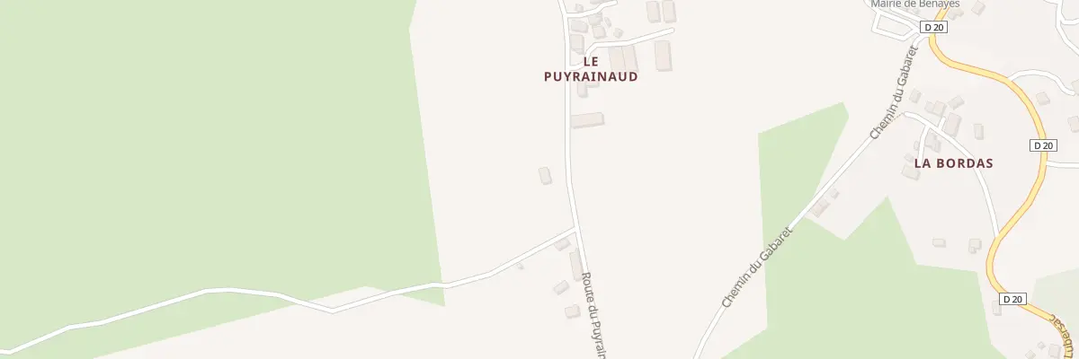 Plan du 432 Rte du Puyrainaud à Benayes