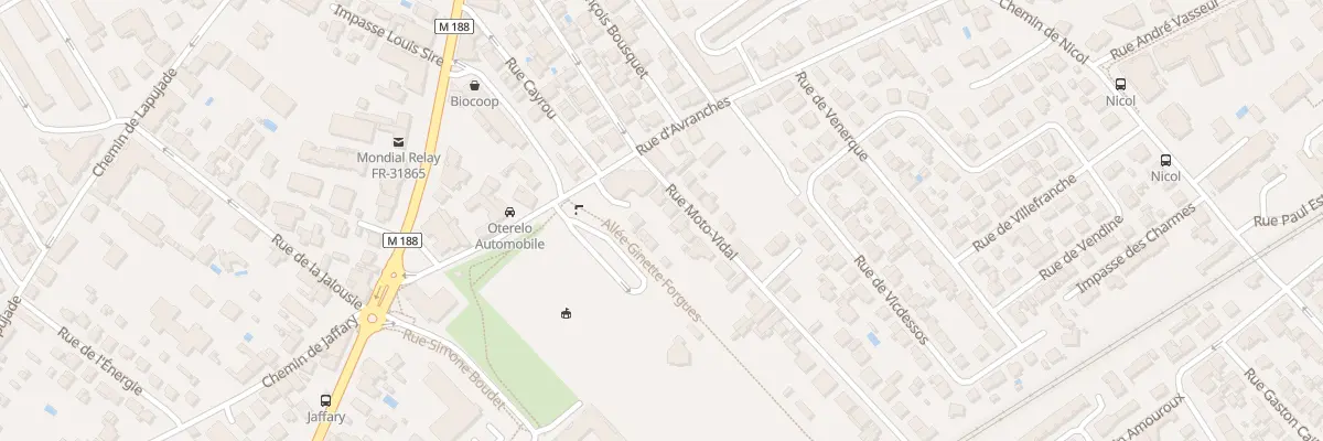Plan du 8 Rue Moto Vidal à Toulouse