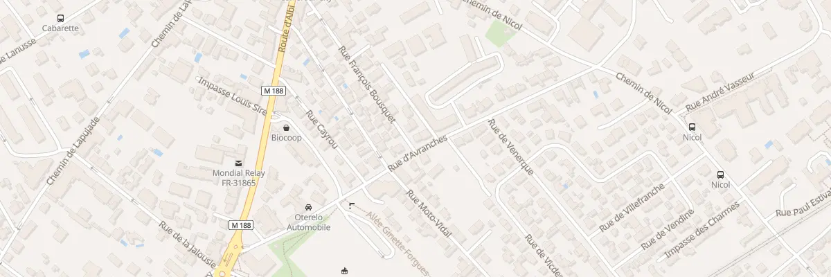 Plan du 33 Rue d’Avranches à Toulouse