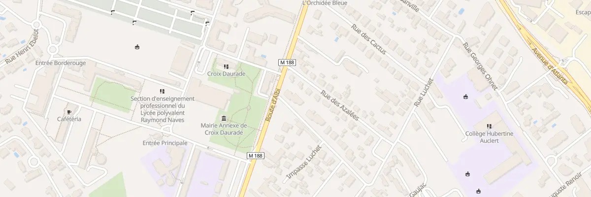 Plan du 1 Rue Luchet à Toulouse