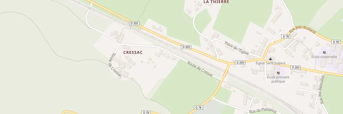 Plan du 5040 Cressac à Saint-Sulpice-Laurière