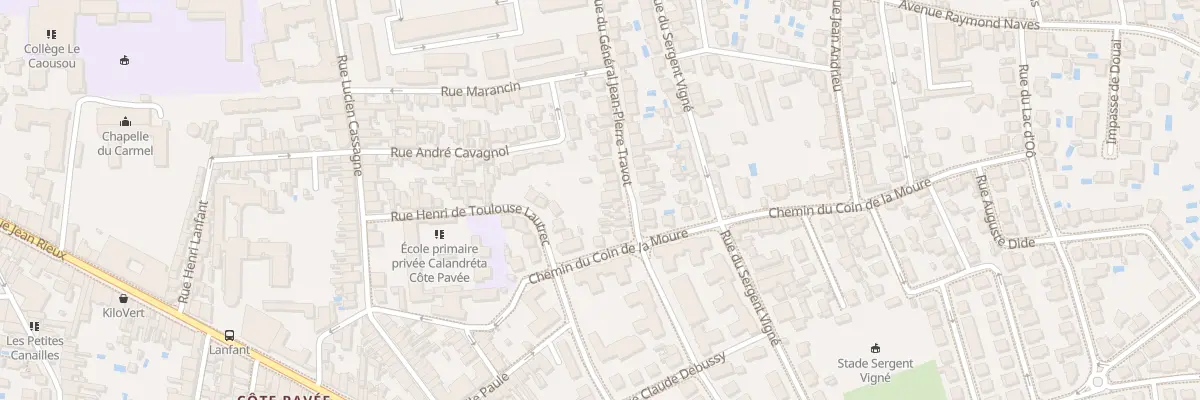 Plan du 9 Rue Travot à Toulouse