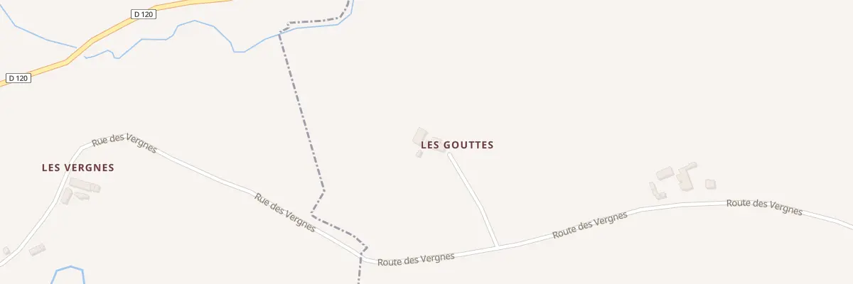 Plan du 1126 Rte des Vergnes à Saint-Germain-les-Belles