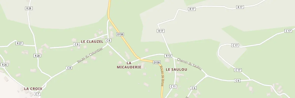 Plan du 159 Che Du Saulou à Lissac-sur-Couze