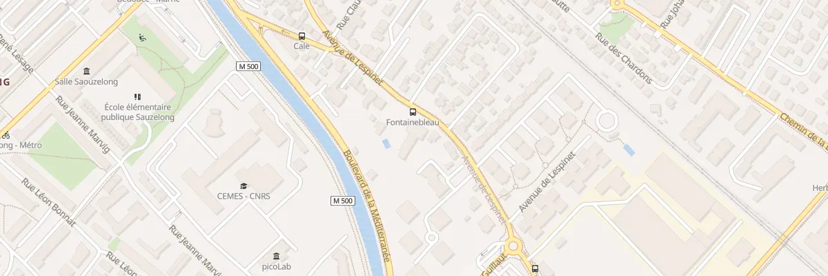 Plan du 96 Av de Lespinet à Toulouse