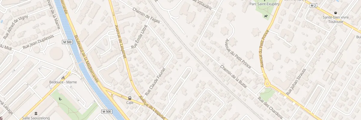 Plan du 20 Rue Claude Fauriel à Toulouse