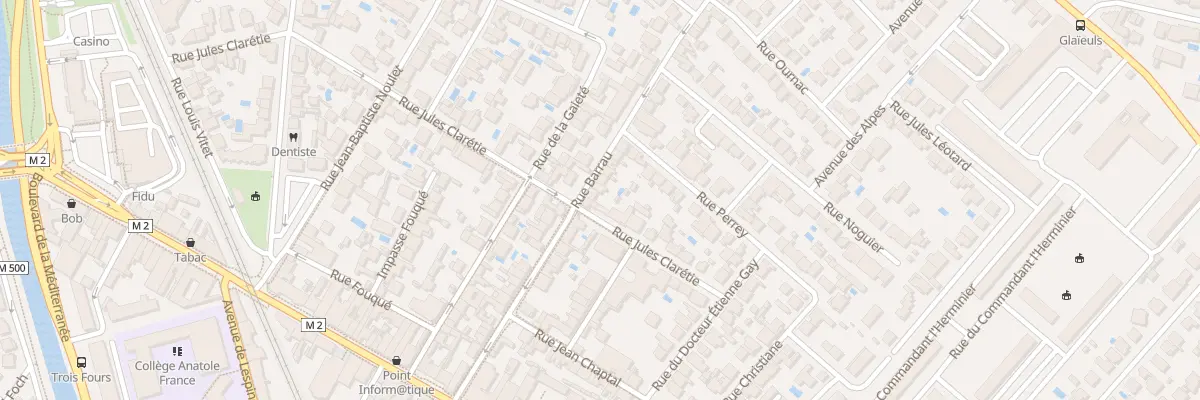 Plan du 30 Rue Barrau à Toulouse