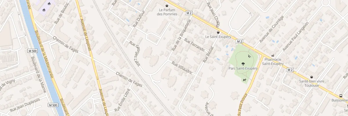 Plan du 2 Rue de la Briqueterie à Toulouse