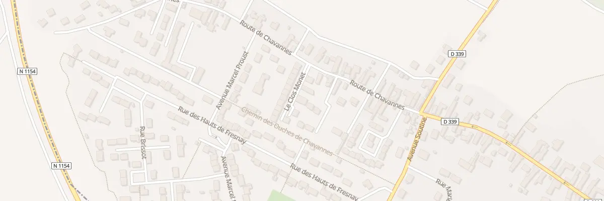 Plan du 77 Rte de Chavannes à Lèves