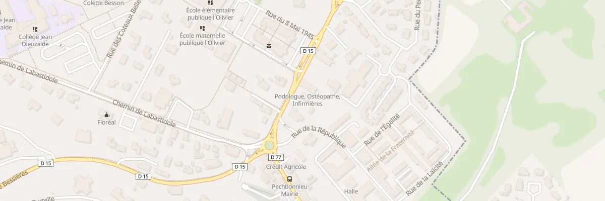 Plan du 16 Rte de Bessieres à Pechbonnieu