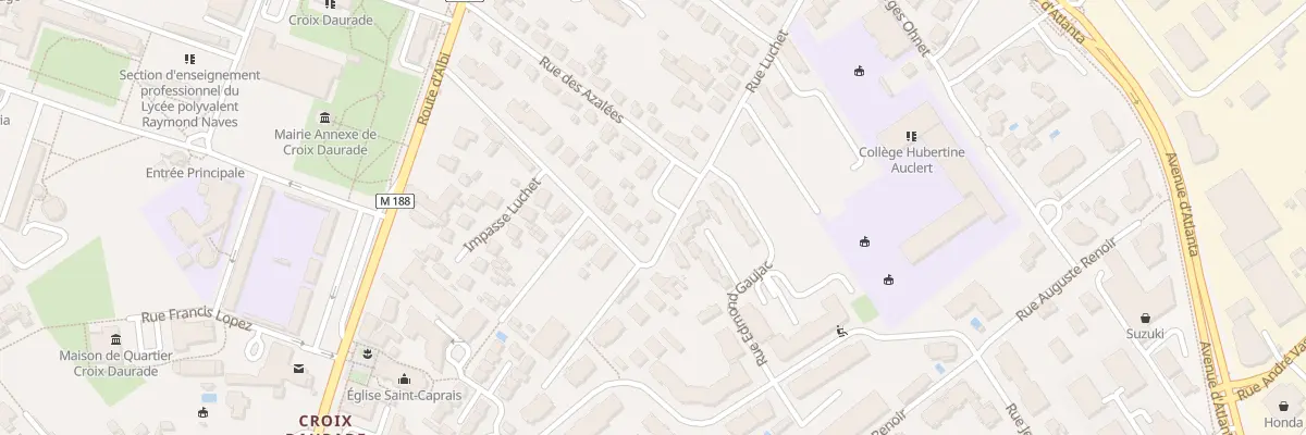 Plan du 25 Rue Luchet à Toulouse