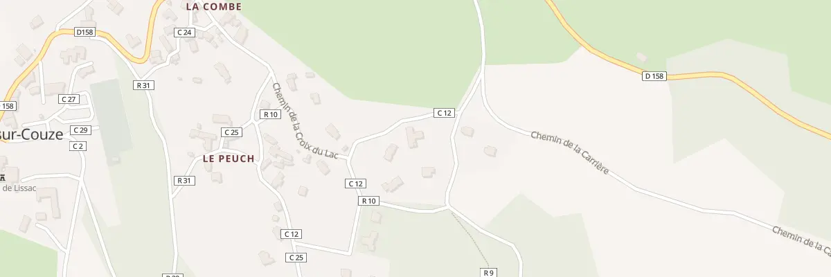 Plan du 716 Rte Du Peuch à Lissac-sur-Couze