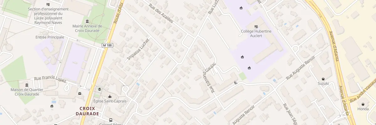 Plan du 32 Rue Luchet à Toulouse