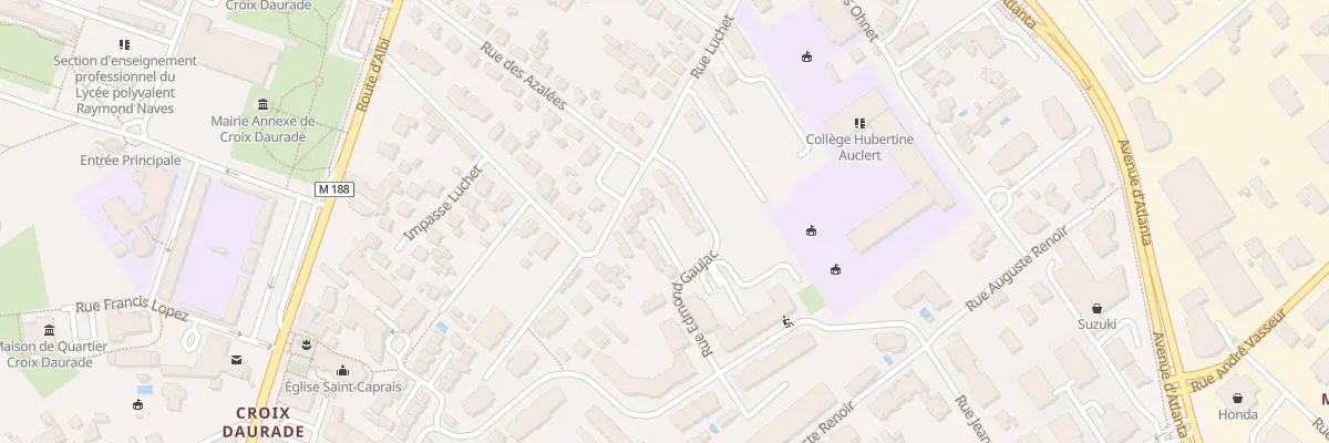 Plan du 36 Rue Luchet à Toulouse