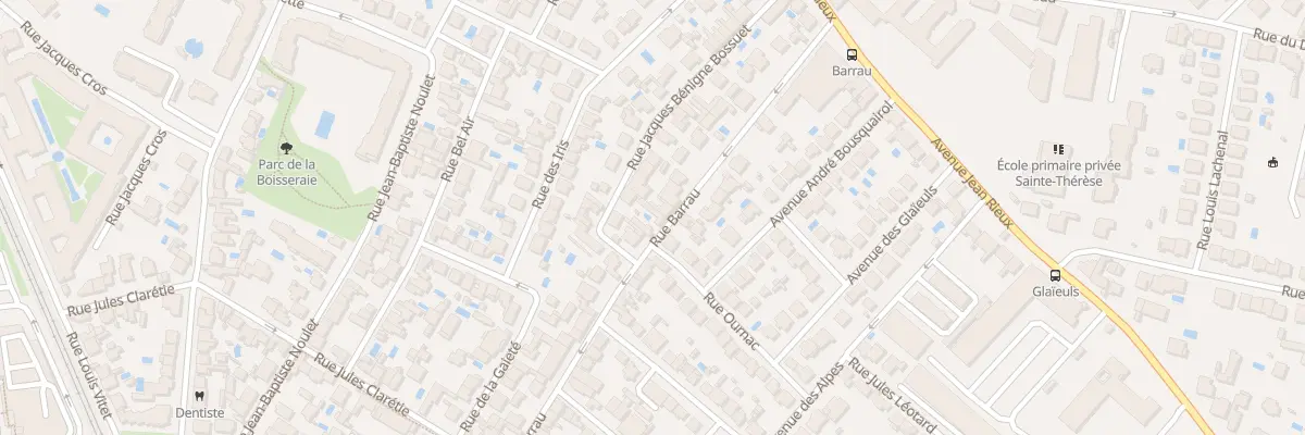 Plan du 55 Rue Barrau à Toulouse