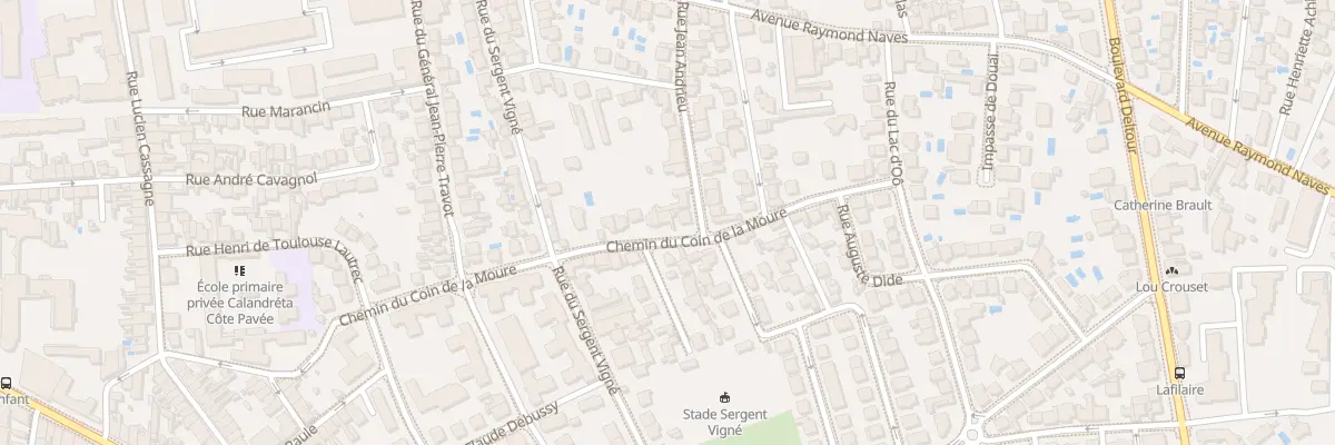 Plan du 43 Che du Coin de la Moure à Toulouse