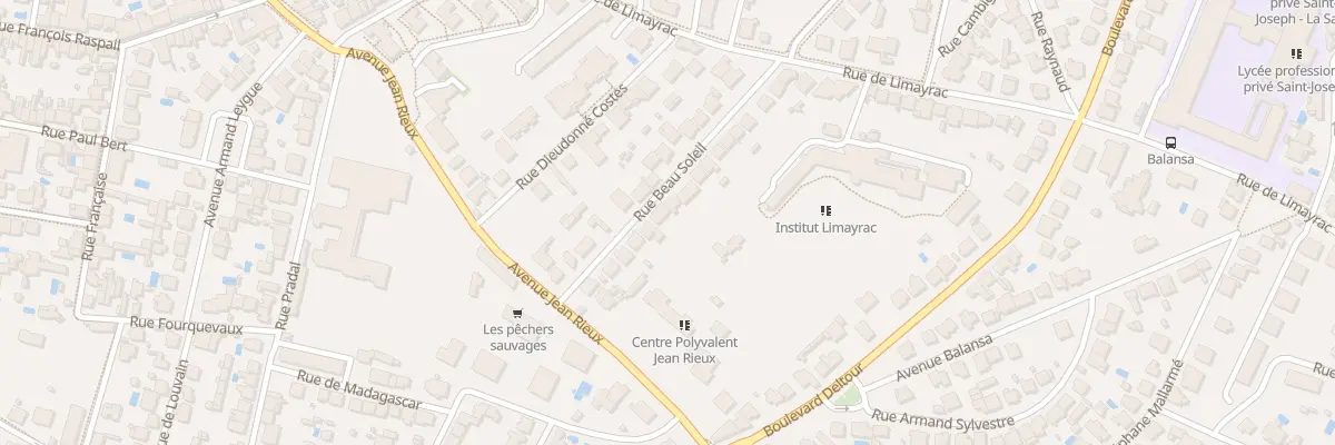 Plan du 12 Rue Beau Soleil à Toulouse