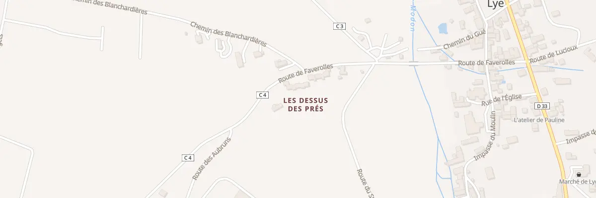 Plan du 381 Rte de Faverolles à Lye