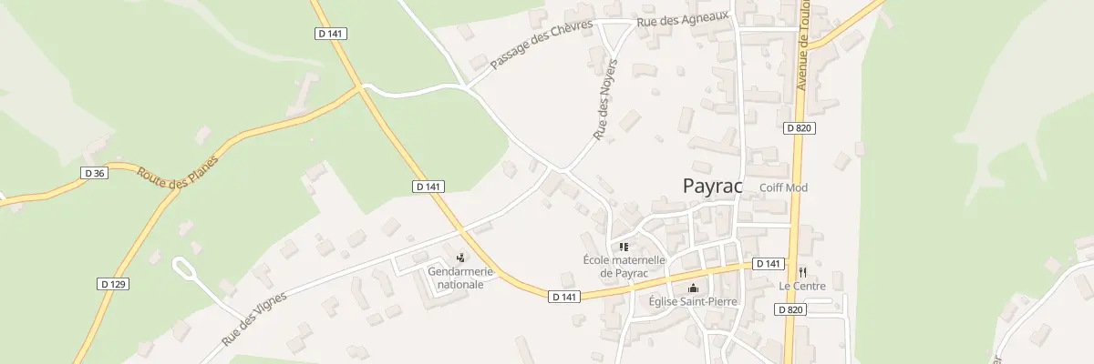 Plan du 5218 Payrac à Payrac
