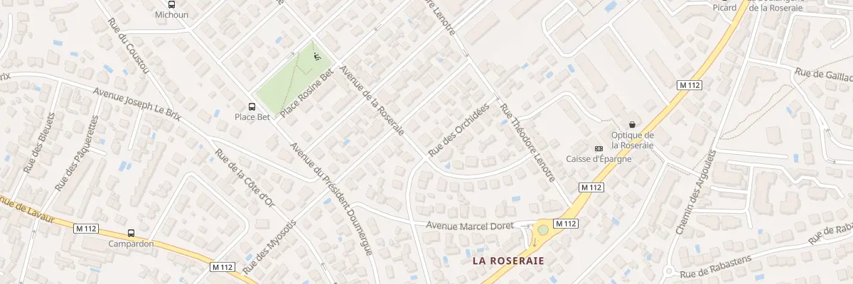 Plan du 14 Av de la Roseraie à Toulouse
