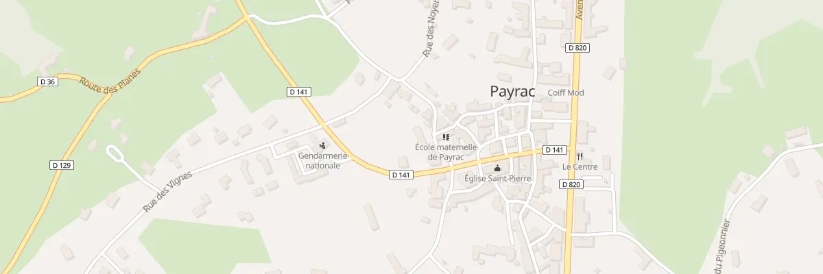 Plan du 5220 Payrac à Payrac