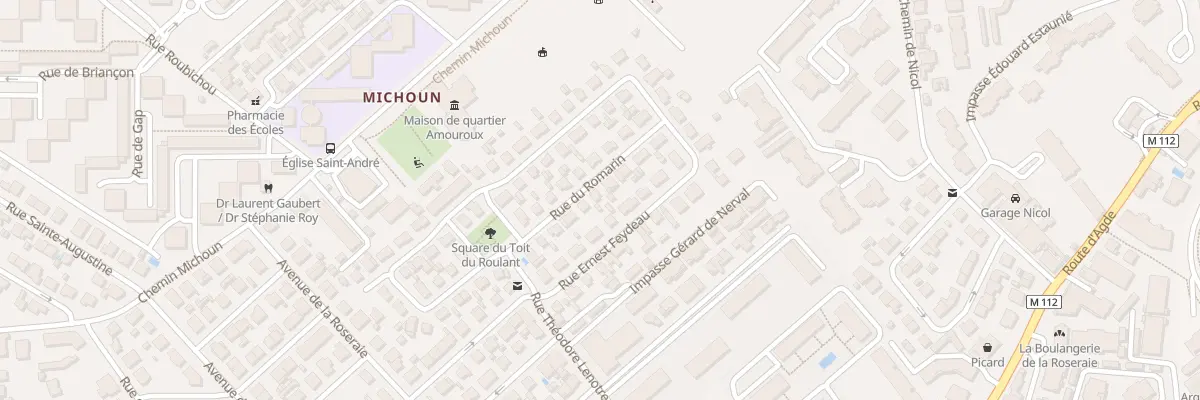 Plan du 12 Rue du Romarin à Toulouse