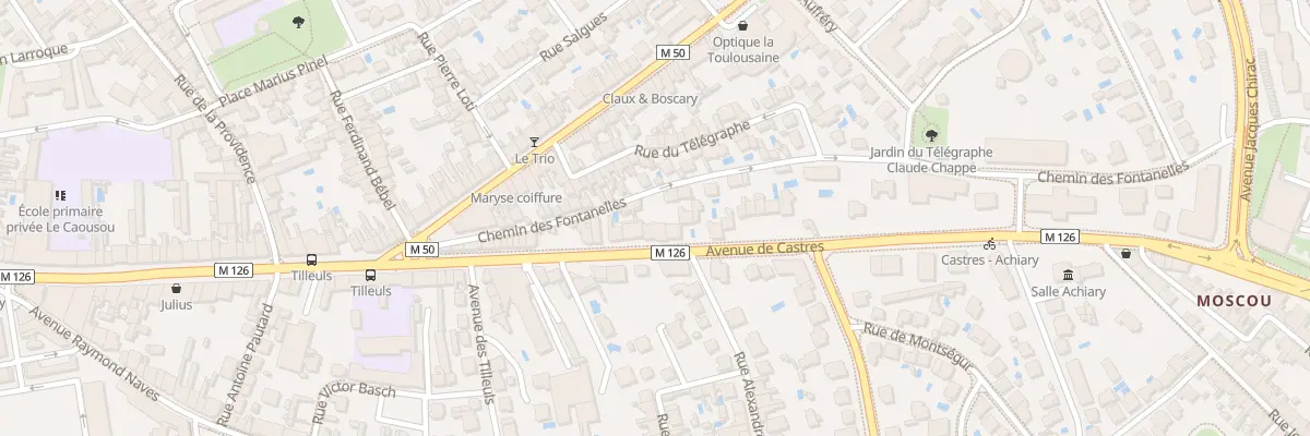 Plan du 31 Av de Castres à Toulouse
