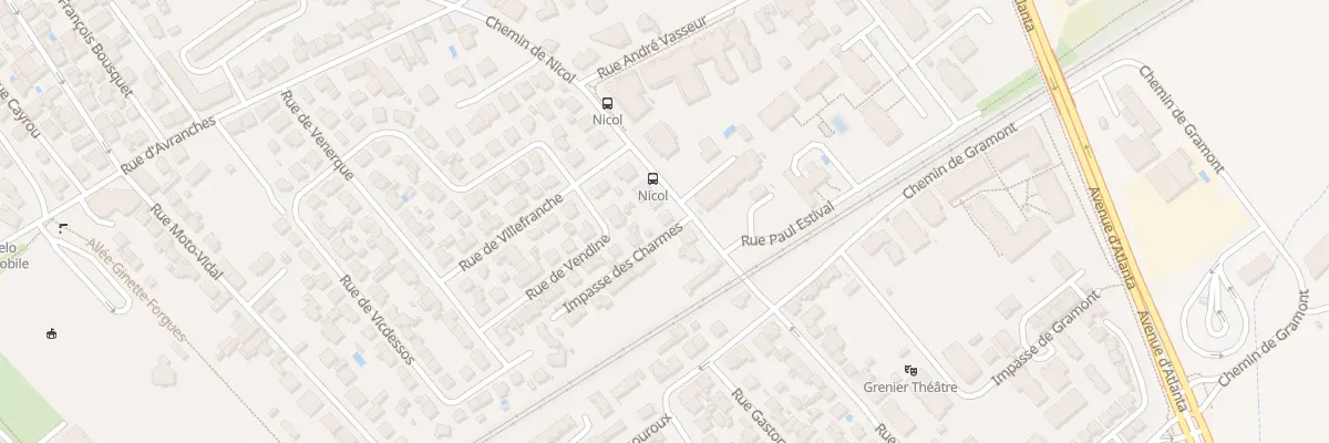 Plan du 97 Che de Nicol à Toulouse
