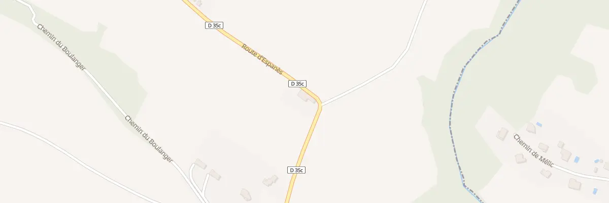 Plan du 44 Gaillardous à Aureville