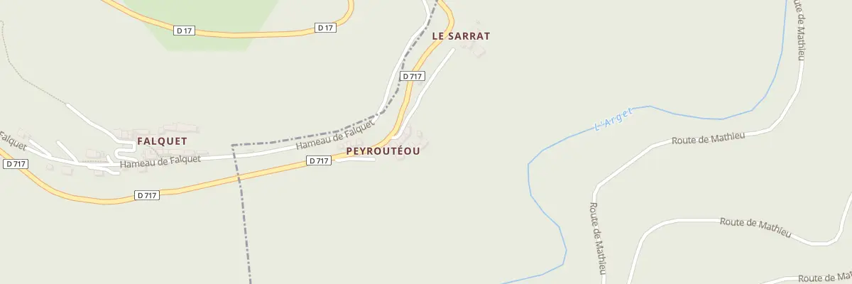 Plan du 21 Peyrouteou à Burret