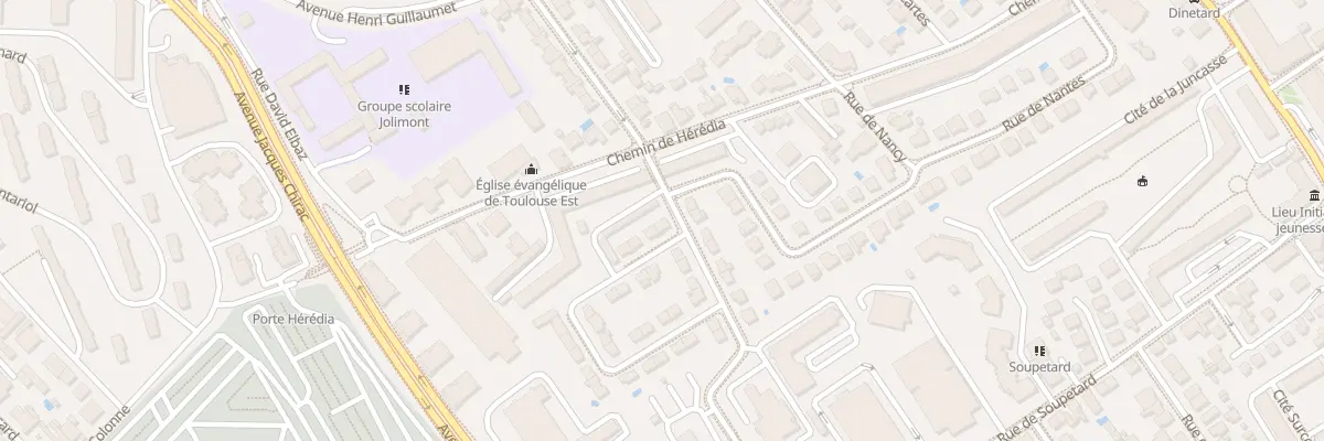 Plan du 2 Rue Gaston Bachelard à Toulouse