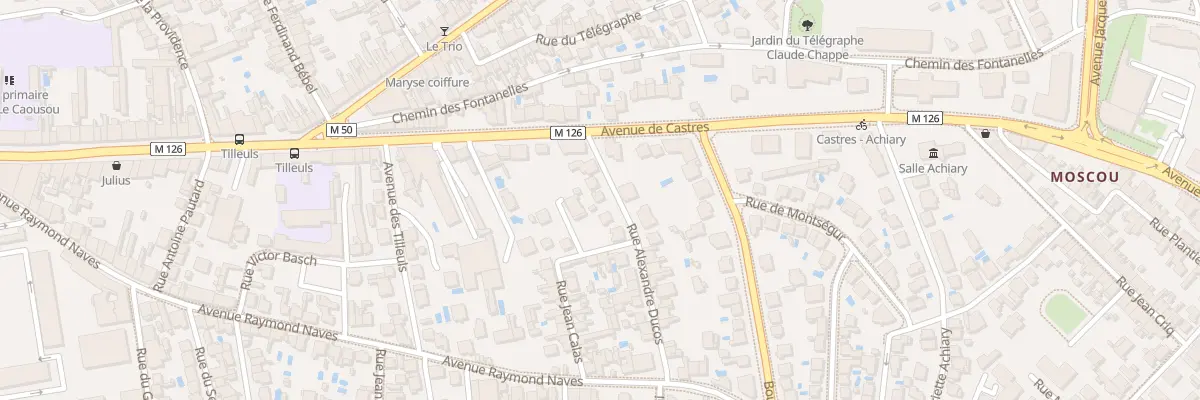 Plan du 23 Rue Alexandre Ducos à Toulouse
