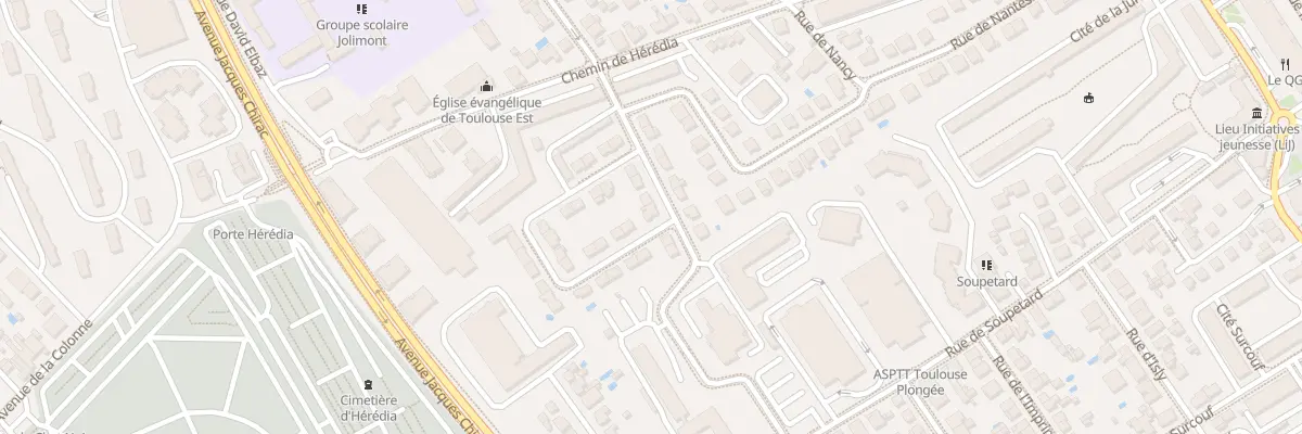 Plan du 8 Rue du General Ferrie à Toulouse