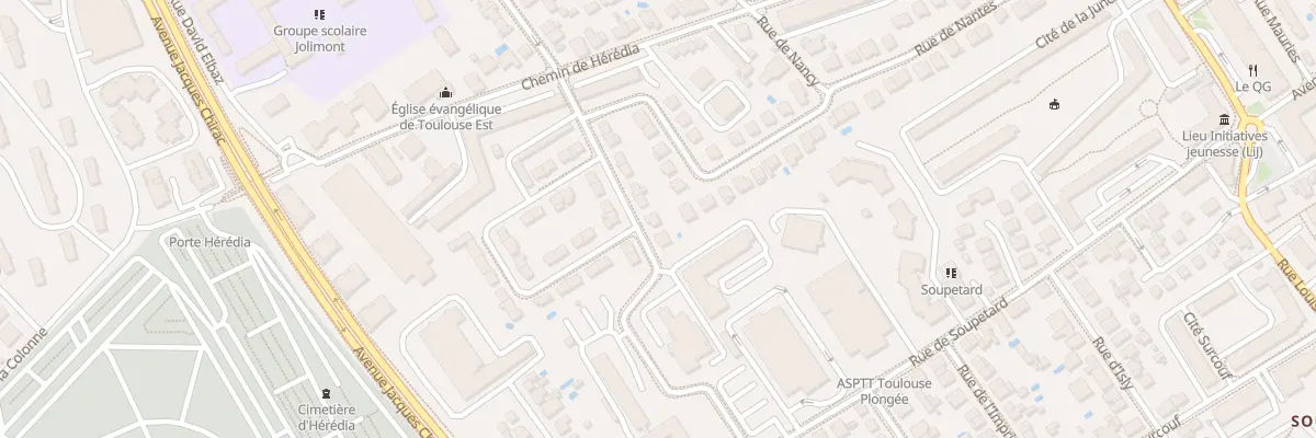 Plan du 13 Rue du General Ferrie à Toulouse