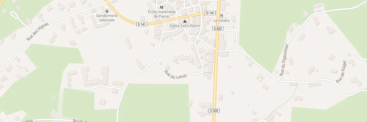 Plan du 5223 Payrac à Payrac