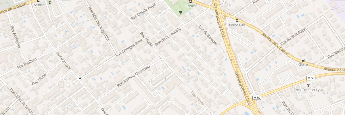 Plan du 36 Rue Monie à Toulouse