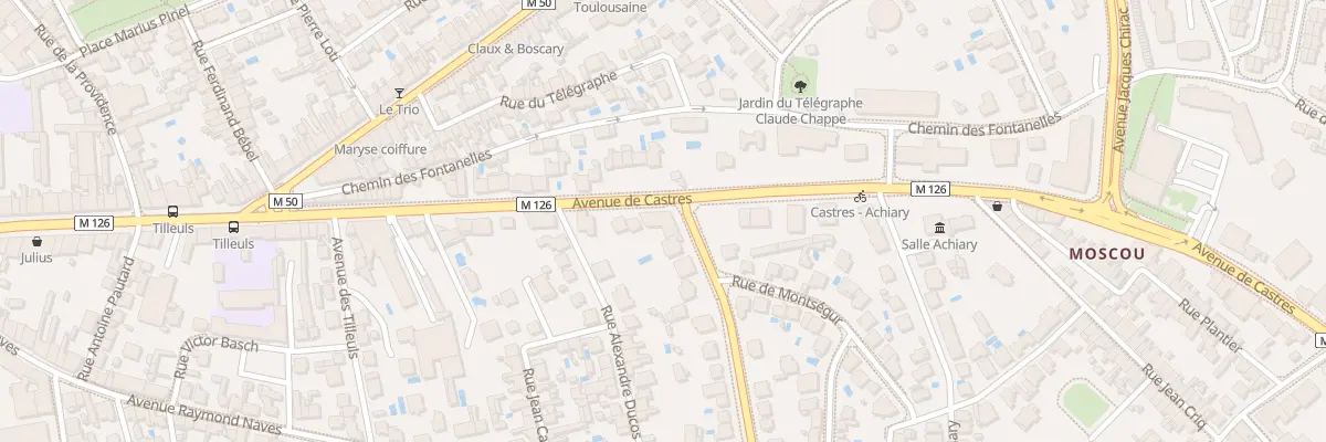 Plan du 129 Bd Deltour à Toulouse