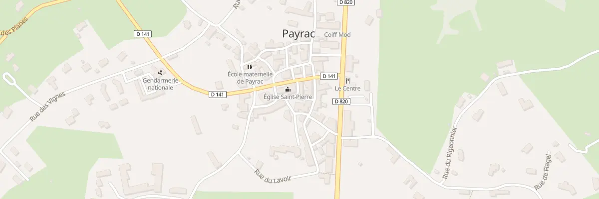 Plan du 5290 Payrac à Payrac