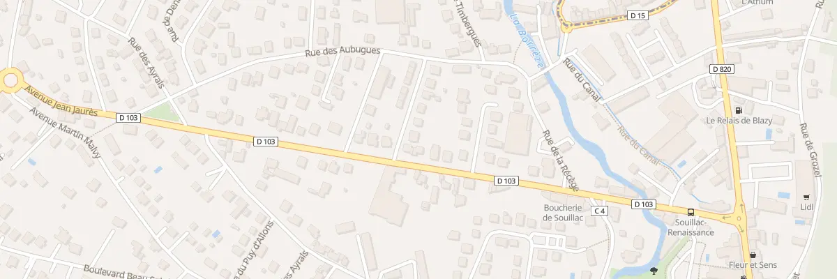 Plan du 7 Rue de la République à Souillac