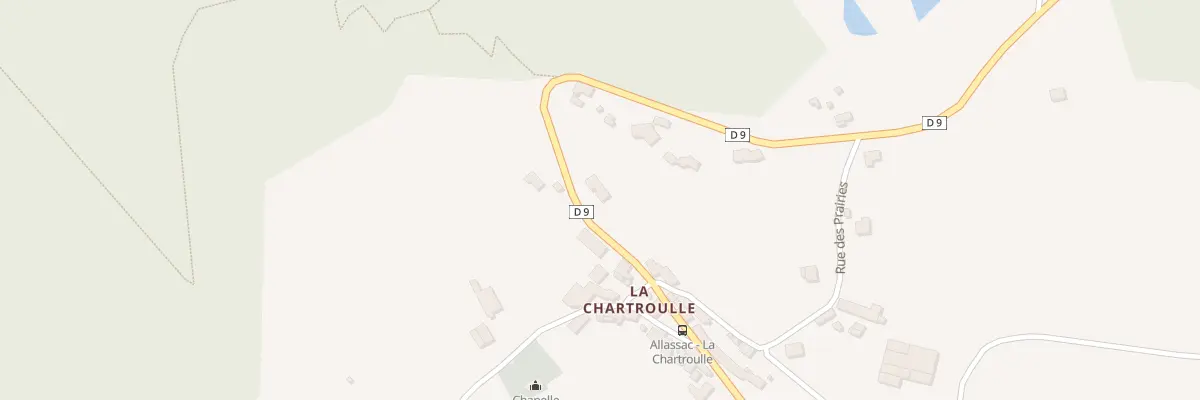Plan du 1940 La Chartroulle à Allassac
