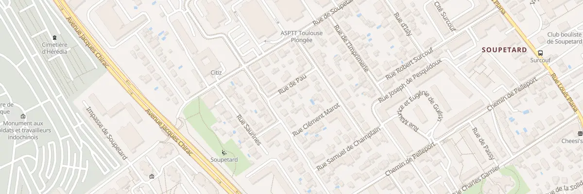 Plan du 6 Rue de Pau à Toulouse