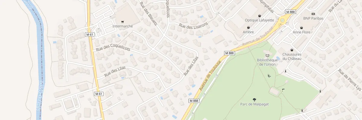 Plan du 9 Rue des Pervenches à L’Union