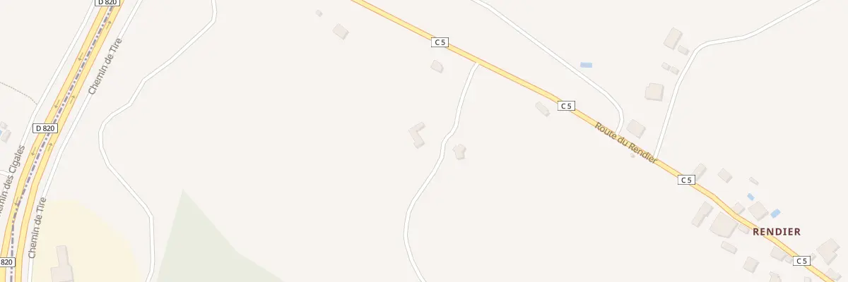 Plan du 875 Rte du Rendier à Fontanes