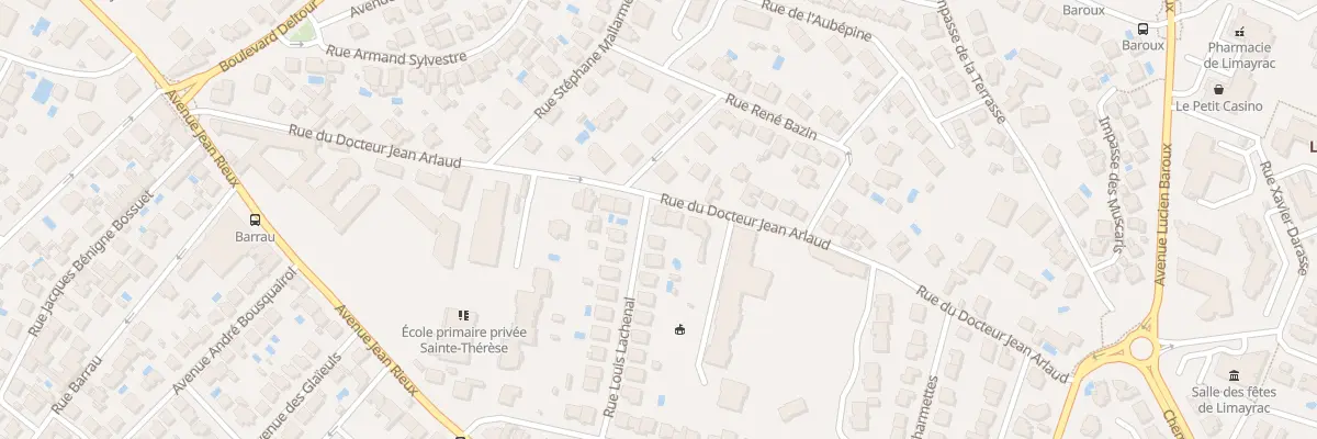 Plan du 30 Rue du Docteur J Arlaud à Toulouse